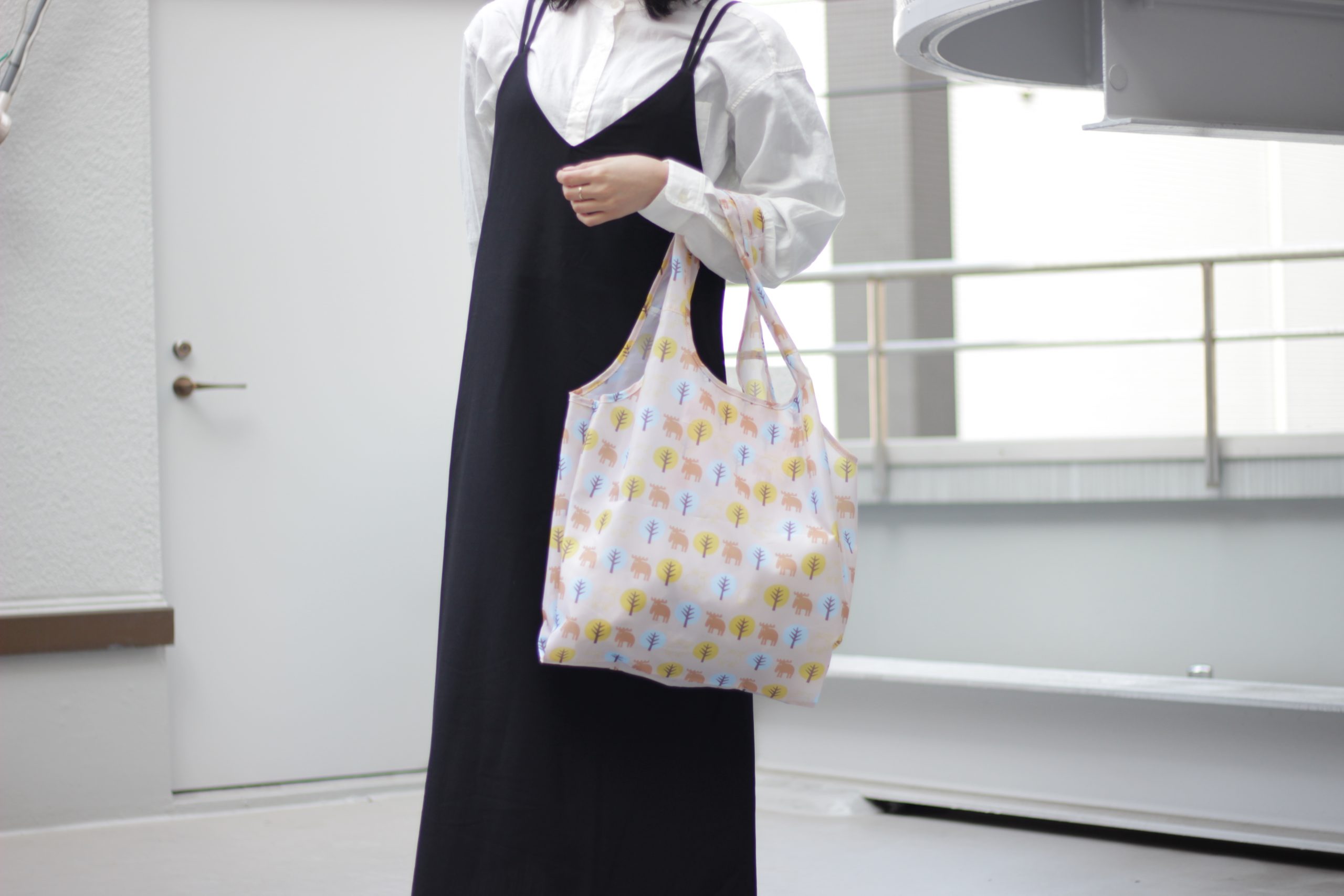 monzee トートバッグ 白 刺繍白文鳥のモッチモチデザイン トートバッグ エコバッグ